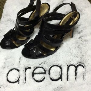 Antonio Melani Leather & Suede Heel Sandal